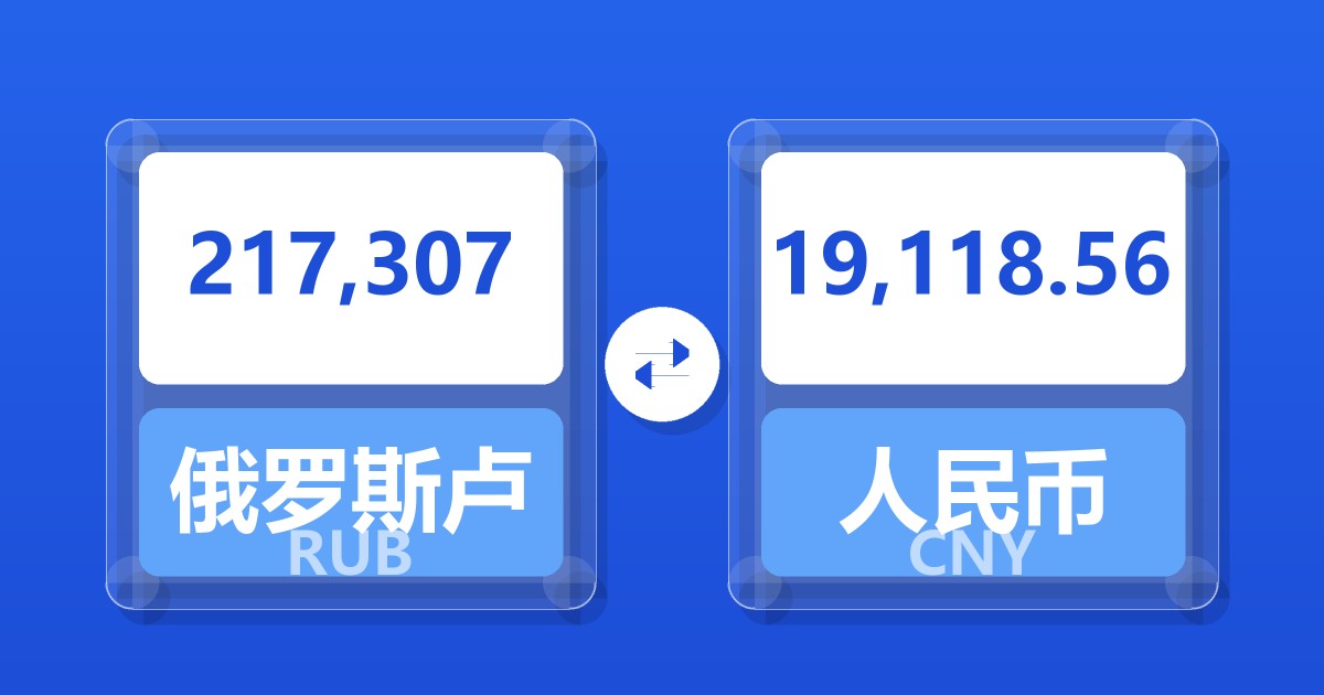 217,307俄罗斯卢布兑人民币