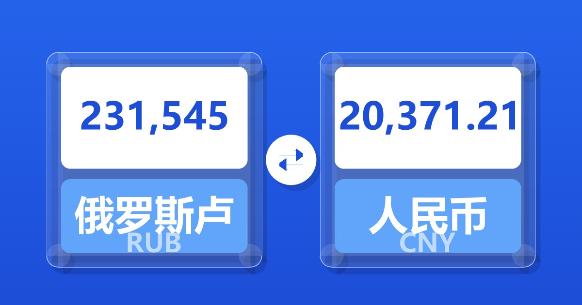 231,545俄罗斯卢布兑人民币