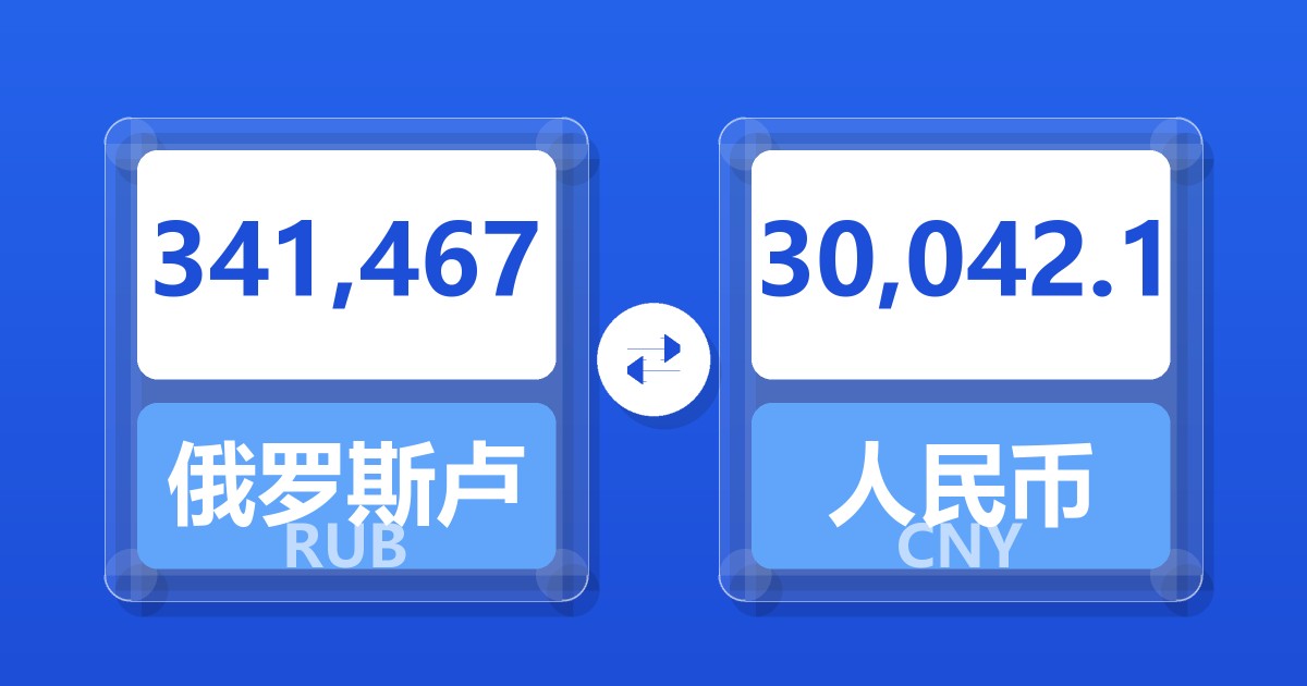 341,467俄罗斯卢布兑人民币