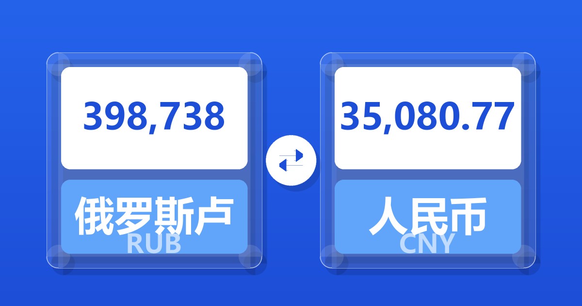 398,738俄罗斯卢布兑人民币