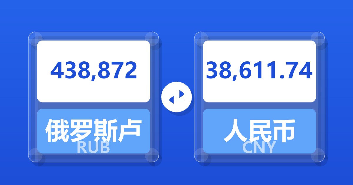 438,872俄罗斯卢布兑人民币