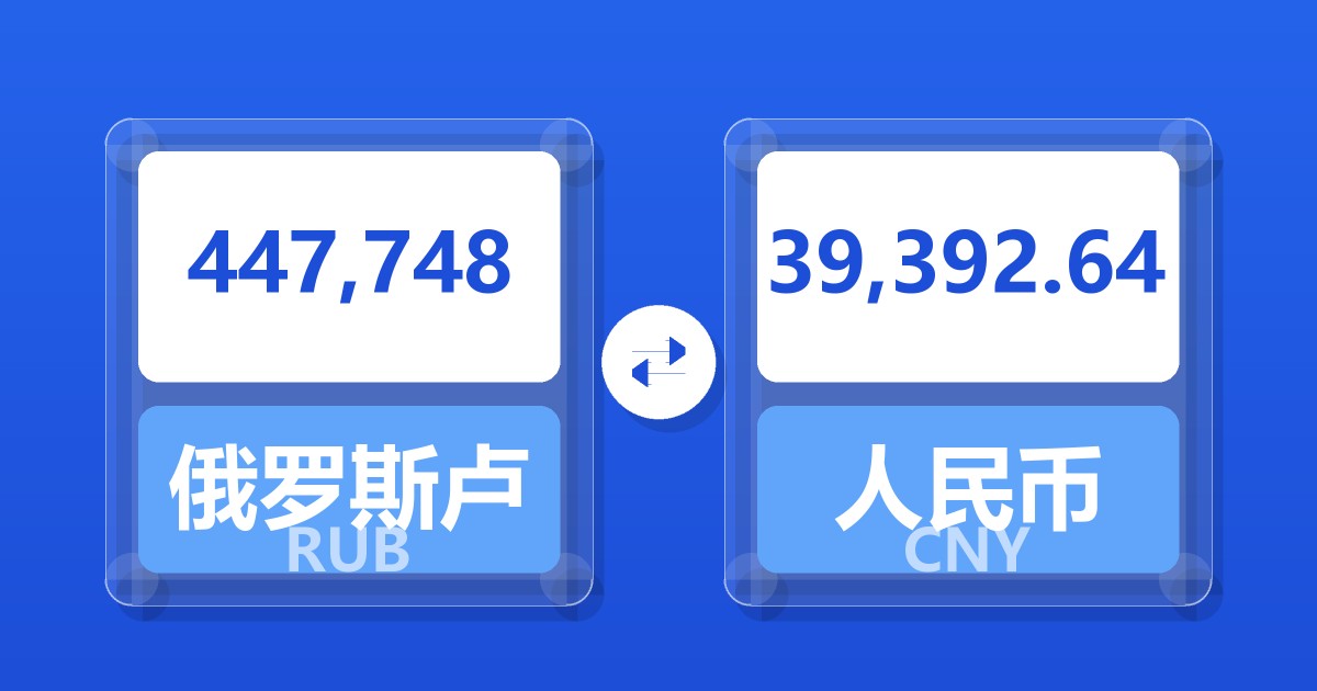 447,748俄罗斯卢布兑人民币