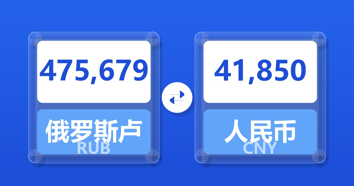475,679俄罗斯卢布兑人民币