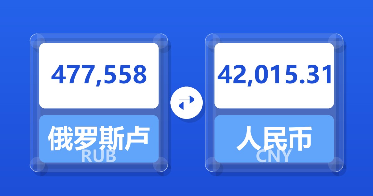 477,558俄罗斯卢布兑人民币