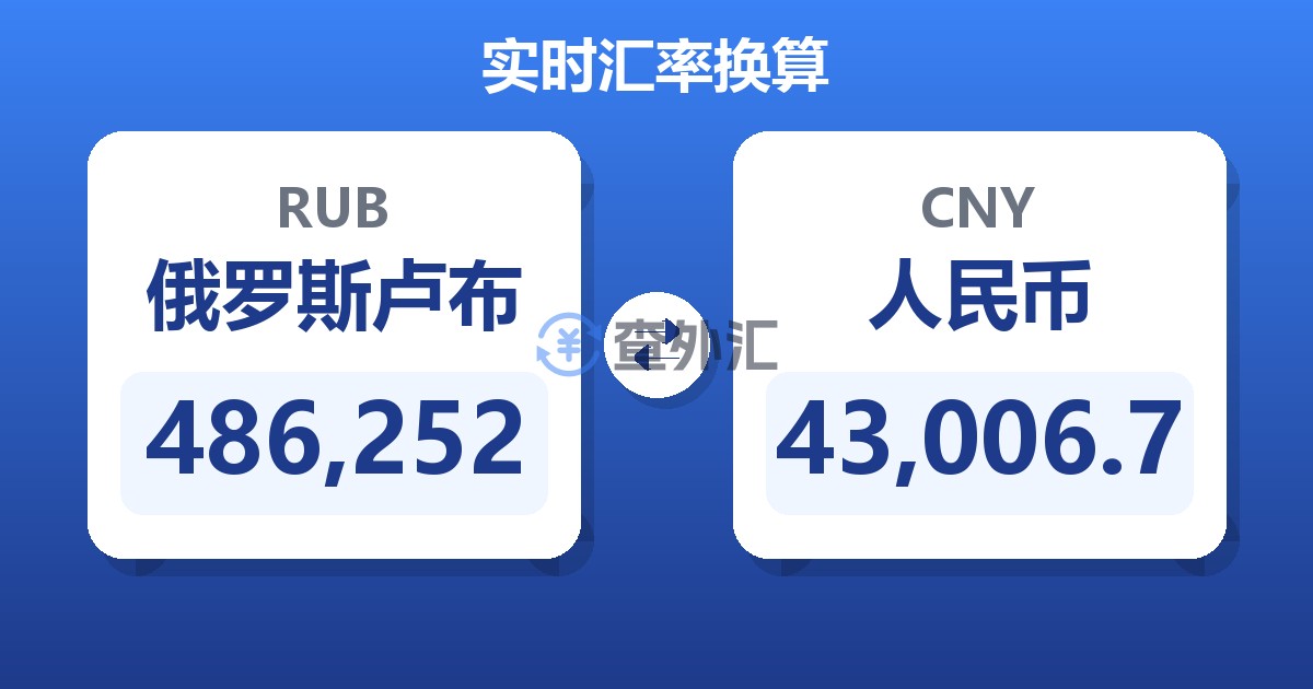 486,252俄罗斯卢布兑人民币