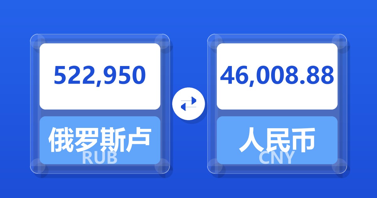 522,950俄罗斯卢布兑人民币
