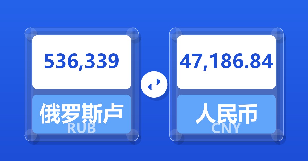 536,339俄罗斯卢布兑人民币