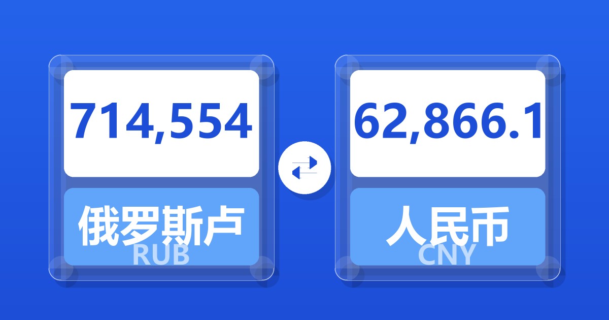 714,554俄罗斯卢布兑人民币