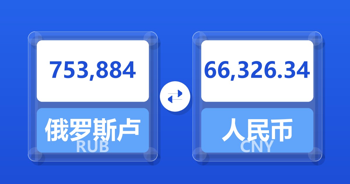 753,884俄罗斯卢布兑人民币