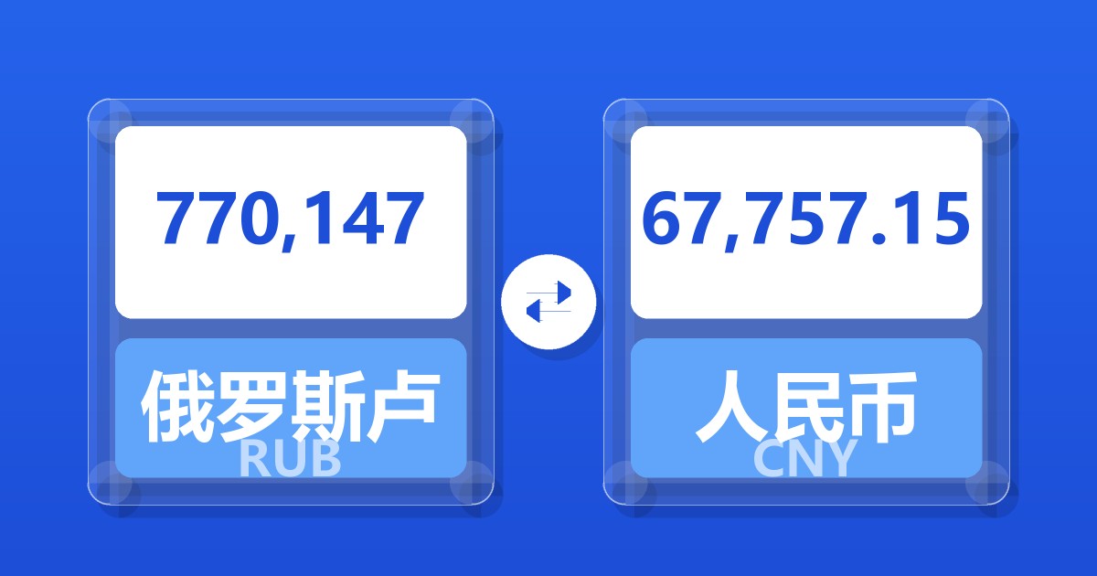 770,147俄罗斯卢布兑人民币
