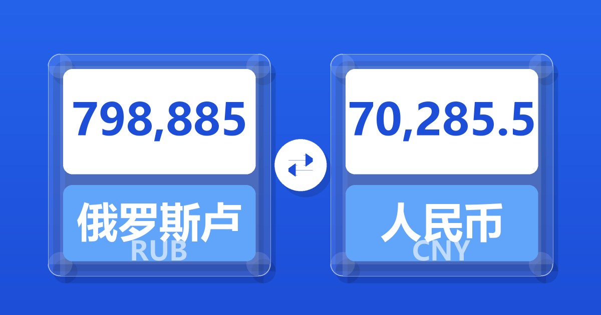 798,885俄罗斯卢布兑人民币