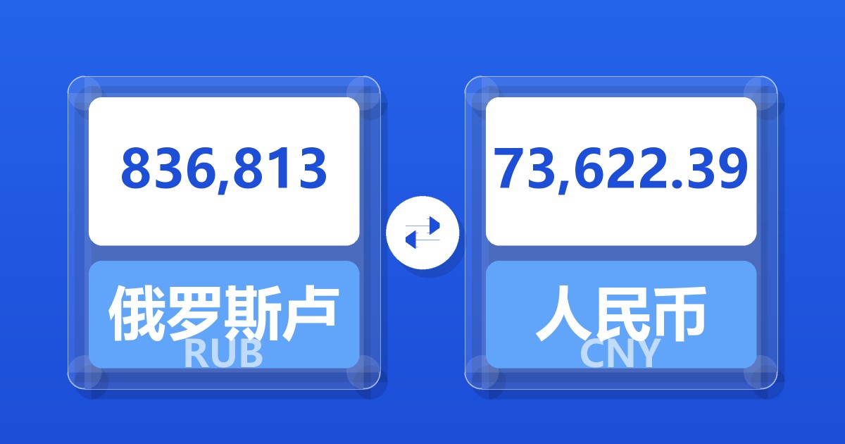 836,813俄罗斯卢布兑人民币
