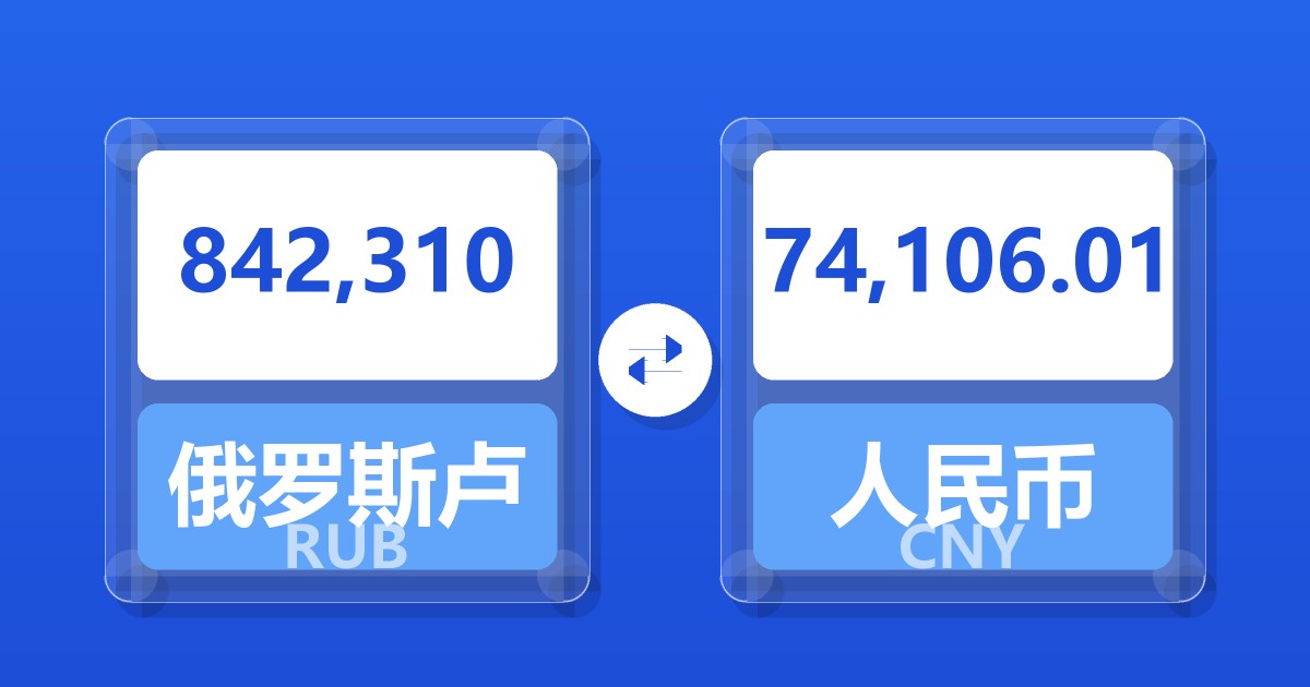 842,310俄罗斯卢布兑人民币