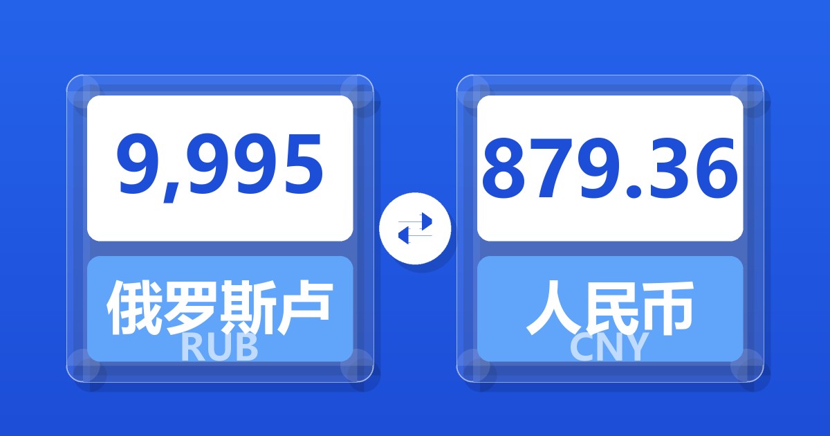 9,995俄罗斯卢布兑人民币