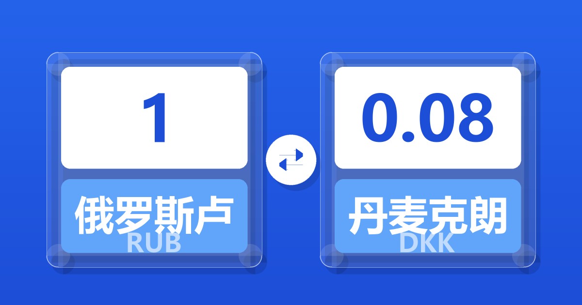 1俄罗斯卢布兑丹麦克朗