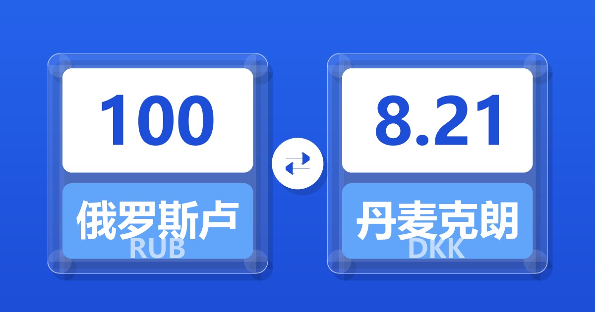 100俄罗斯卢布兑丹麦克朗
