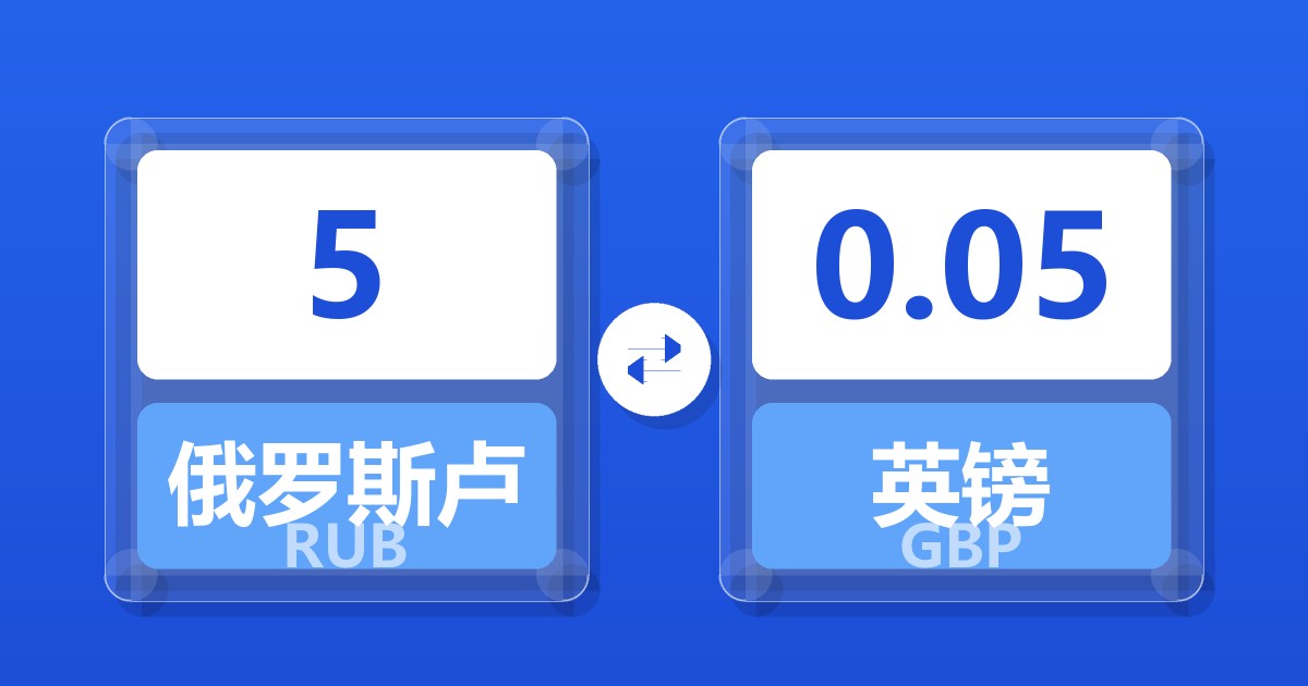 5俄罗斯卢布兑英镑