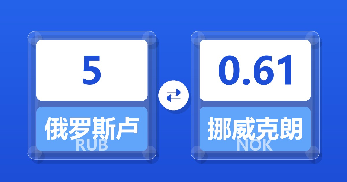 5俄罗斯卢布兑挪威克朗