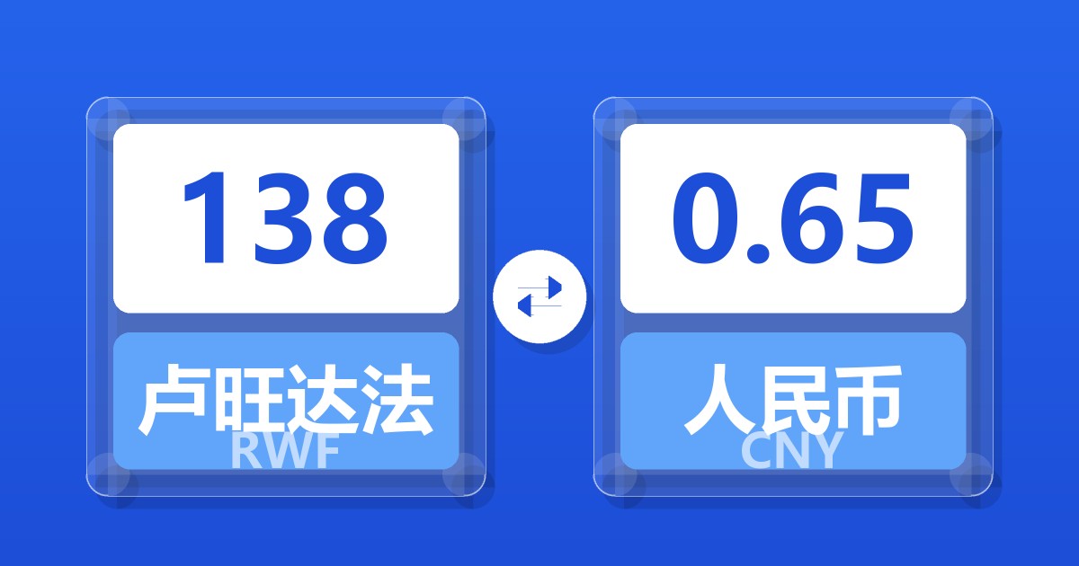 138卢旺达法郎兑人民币