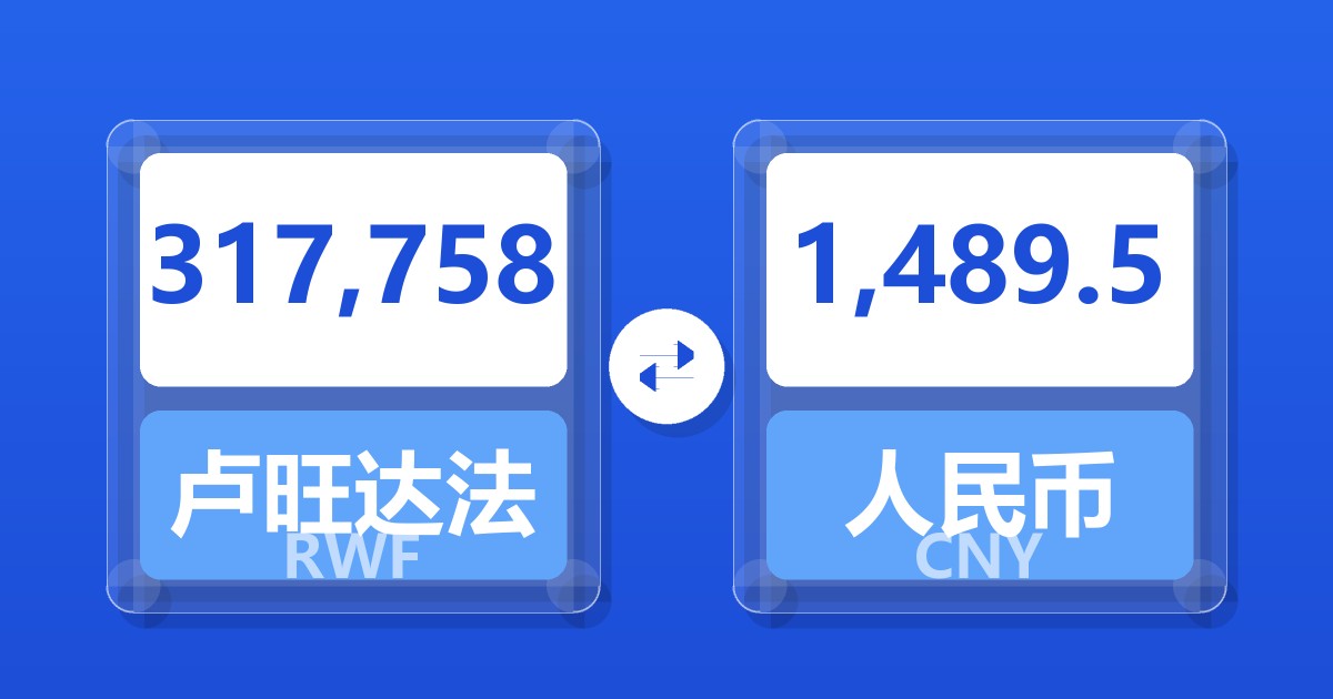 317,758卢旺达法郎兑人民币