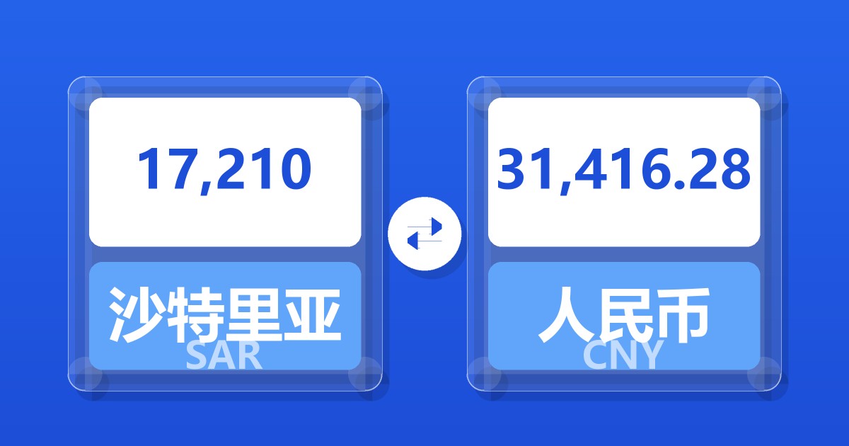 17,210沙特里亚尔兑人民币