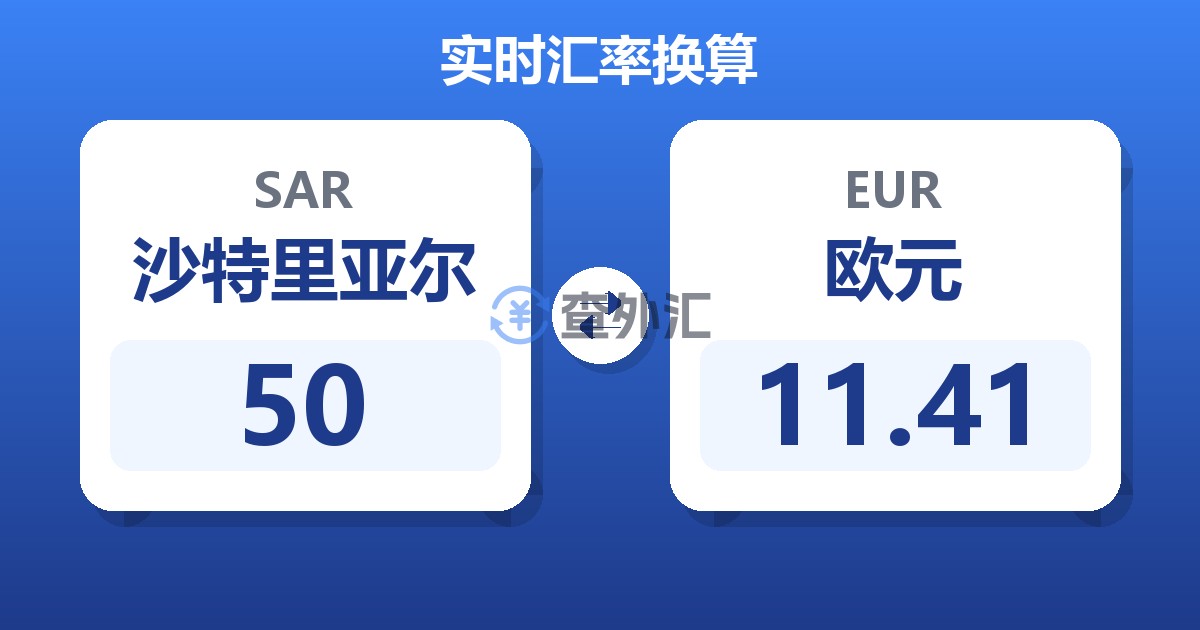 50沙特里亚尔兑欧元