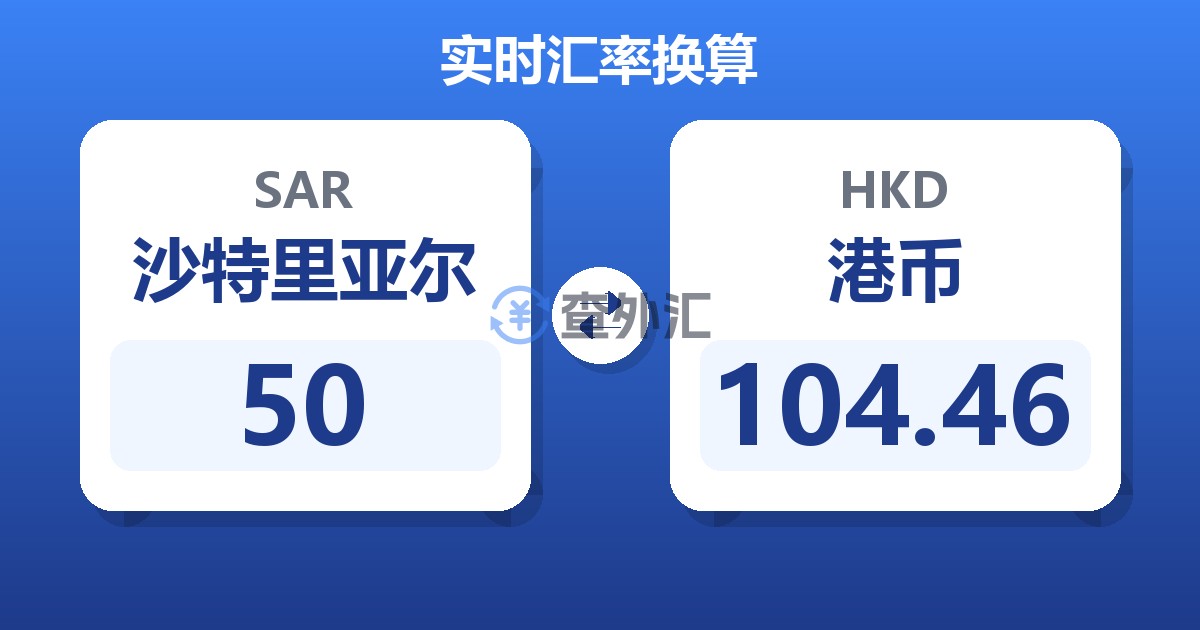 50沙特里亚尔兑港币