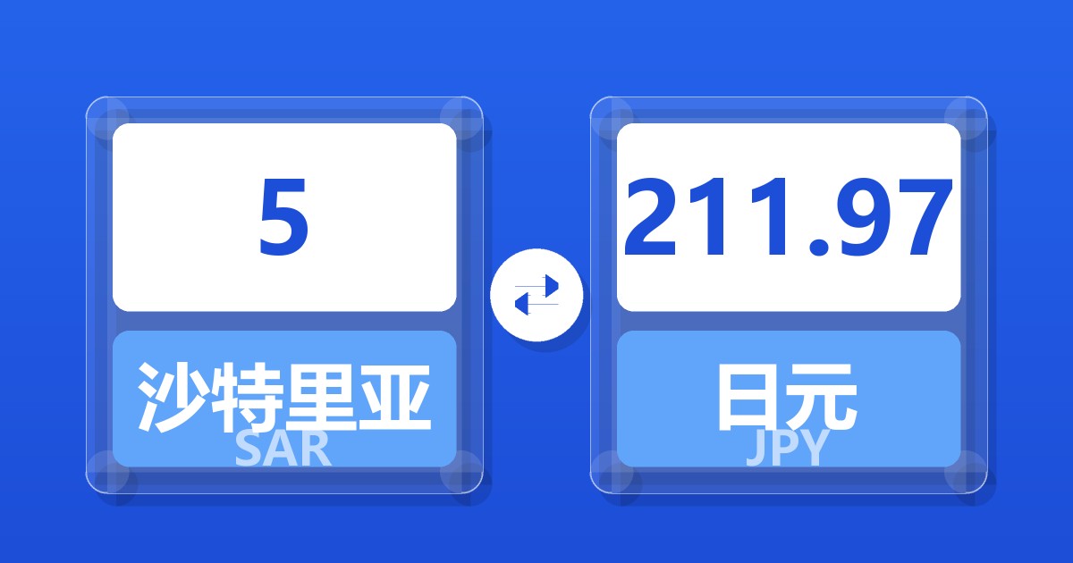 5沙特里亚尔兑日元