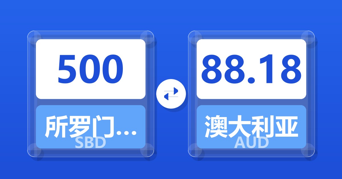 500所罗门群岛元兑澳大利亚元
