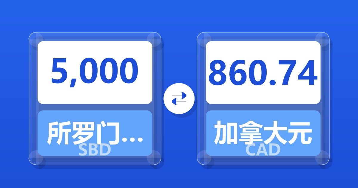 5,000所罗门群岛元兑加拿大元