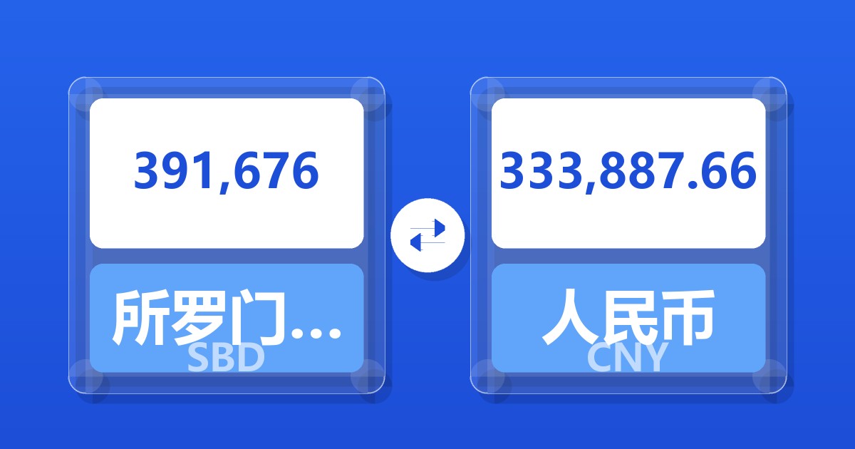 391,676所罗门群岛元兑人民币