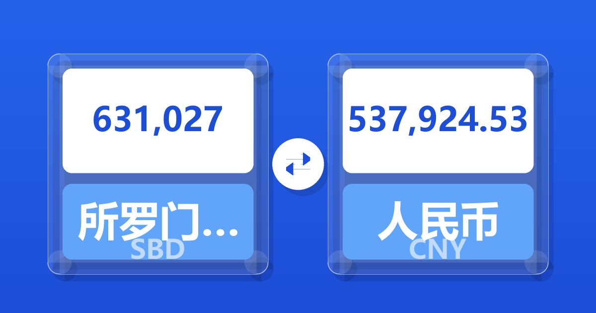 631,027所罗门群岛元兑人民币