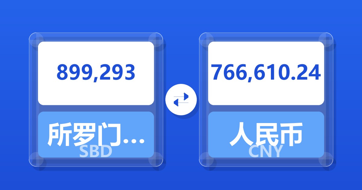 899,293所罗门群岛元兑人民币