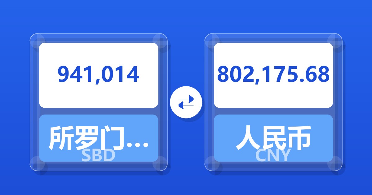 941,014所罗门群岛元兑人民币