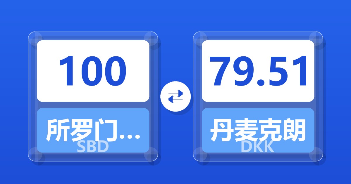100所罗门群岛元兑丹麦克朗