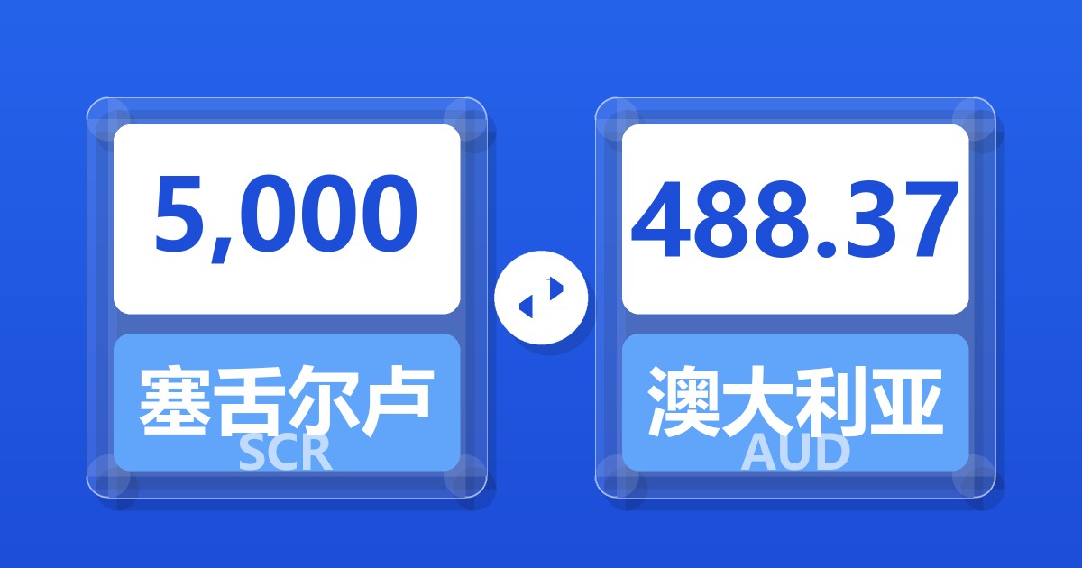5,000塞舌尔卢比兑澳大利亚元