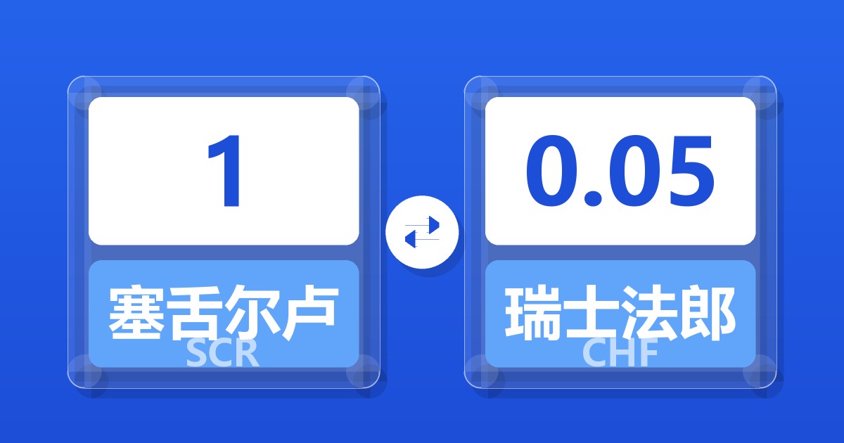 1塞舌尔卢比兑瑞士法郎