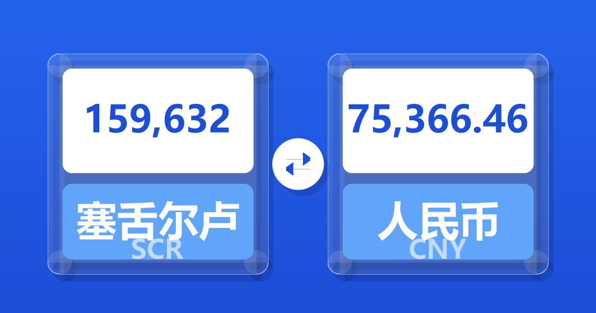 159,632塞舌尔卢比兑人民币