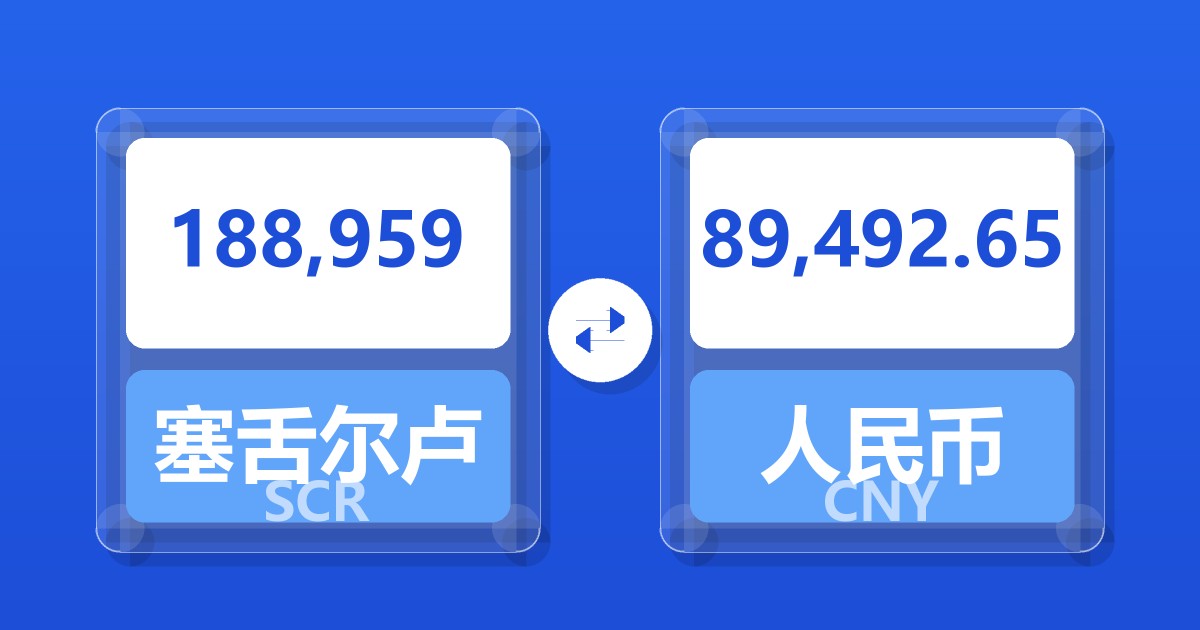 188,959塞舌尔卢比兑人民币