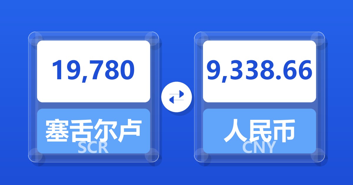 19,780塞舌尔卢比兑人民币