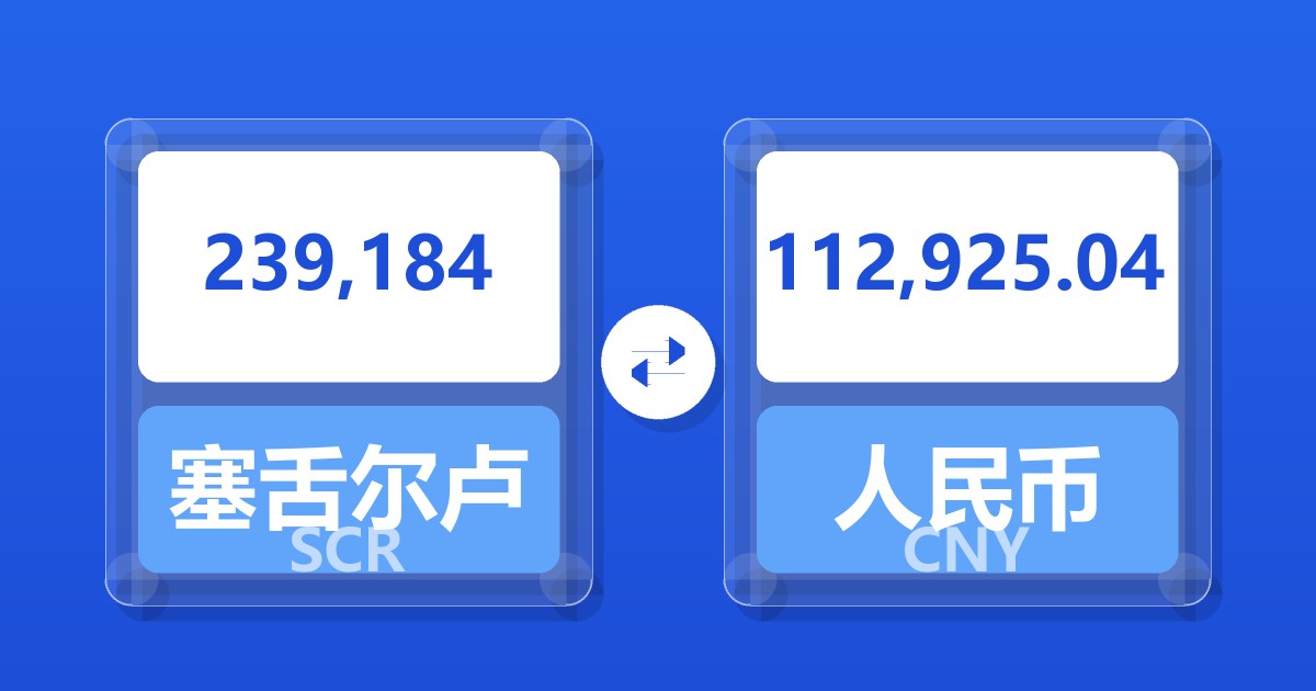 239,184塞舌尔卢比兑人民币