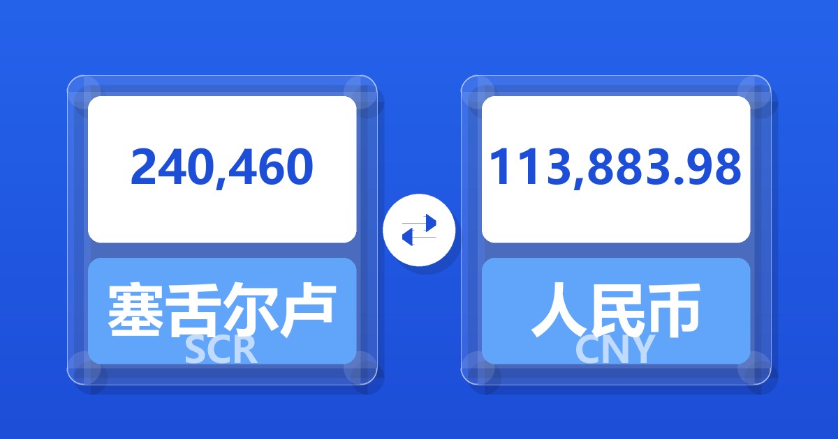 240,460塞舌尔卢比兑人民币