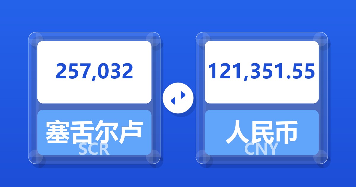 257,032塞舌尔卢比兑人民币