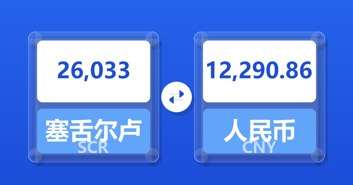 26,033塞舌尔卢比兑人民币