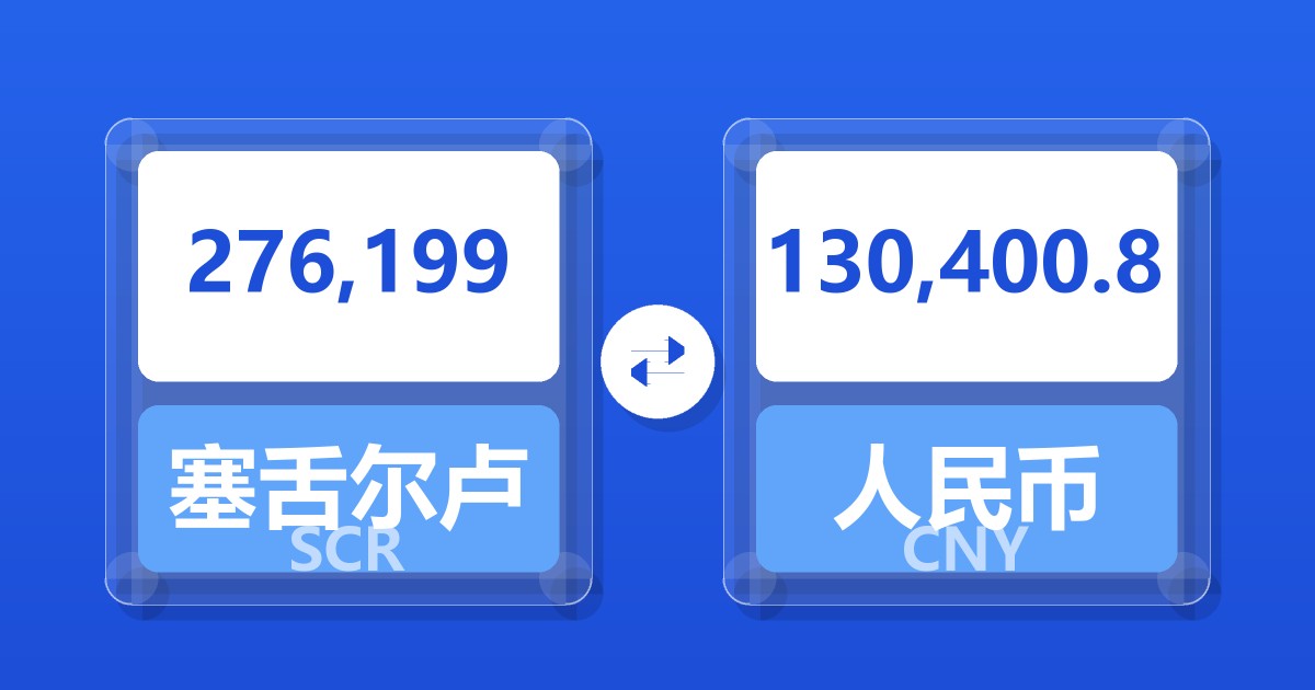 276,199塞舌尔卢比兑人民币