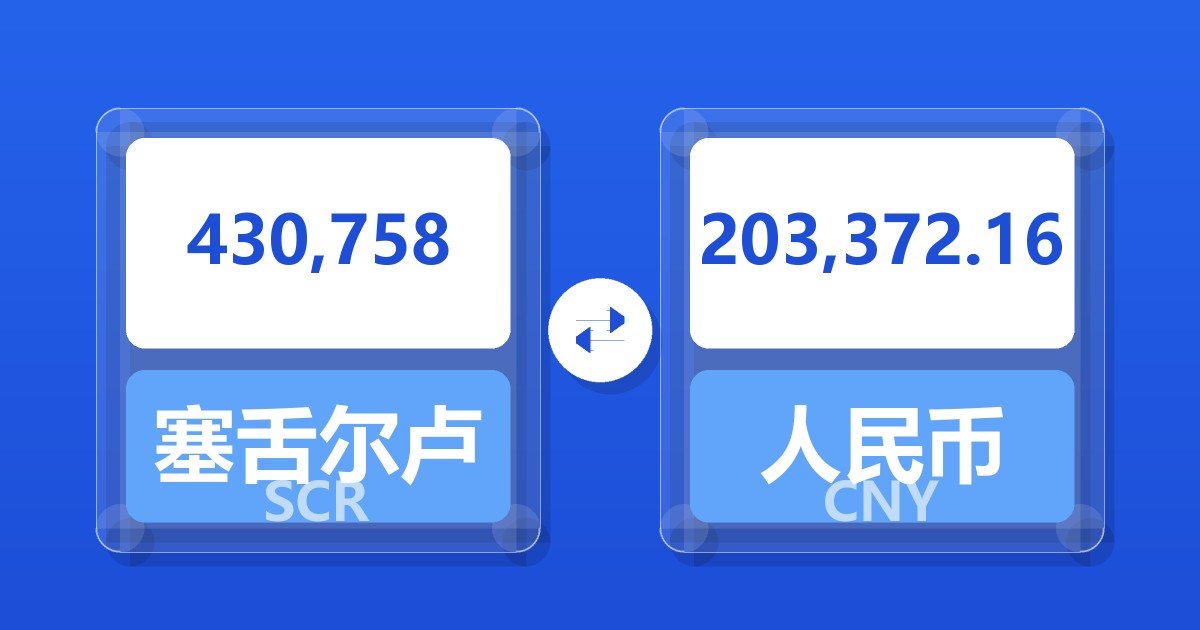 430,758塞舌尔卢比兑人民币