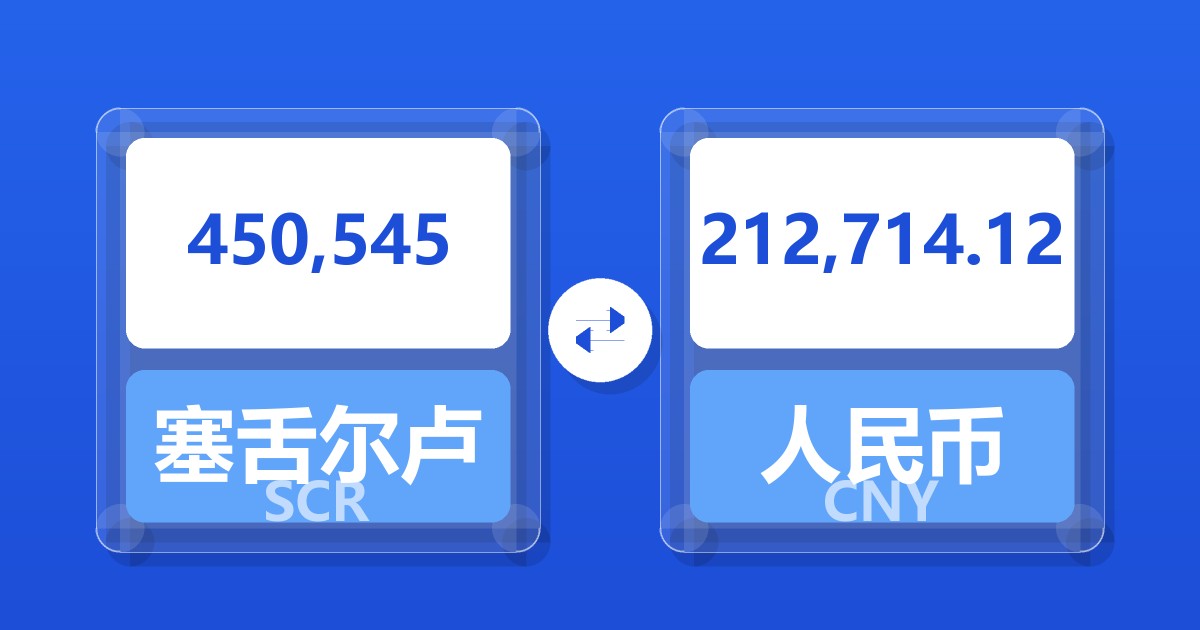 450,545塞舌尔卢比兑人民币