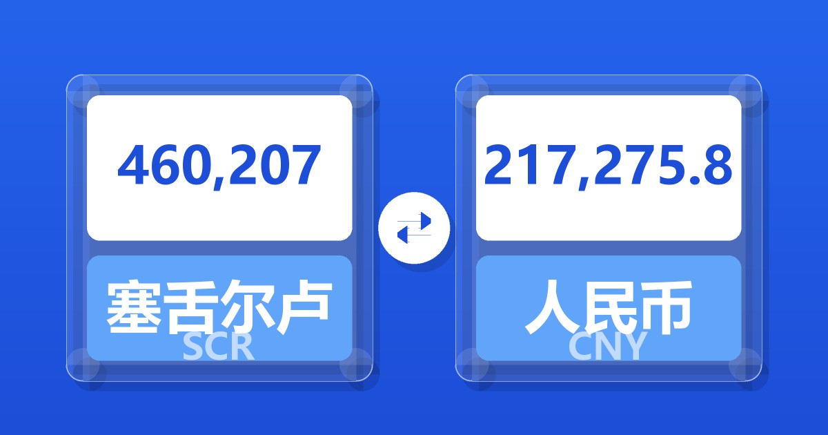 460,207塞舌尔卢比兑人民币