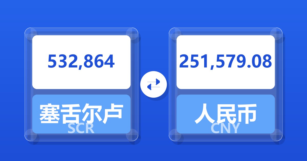 532,864塞舌尔卢比兑人民币