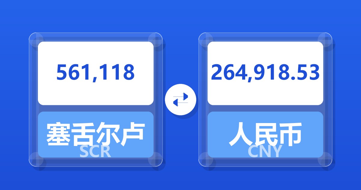 561,118塞舌尔卢比兑人民币